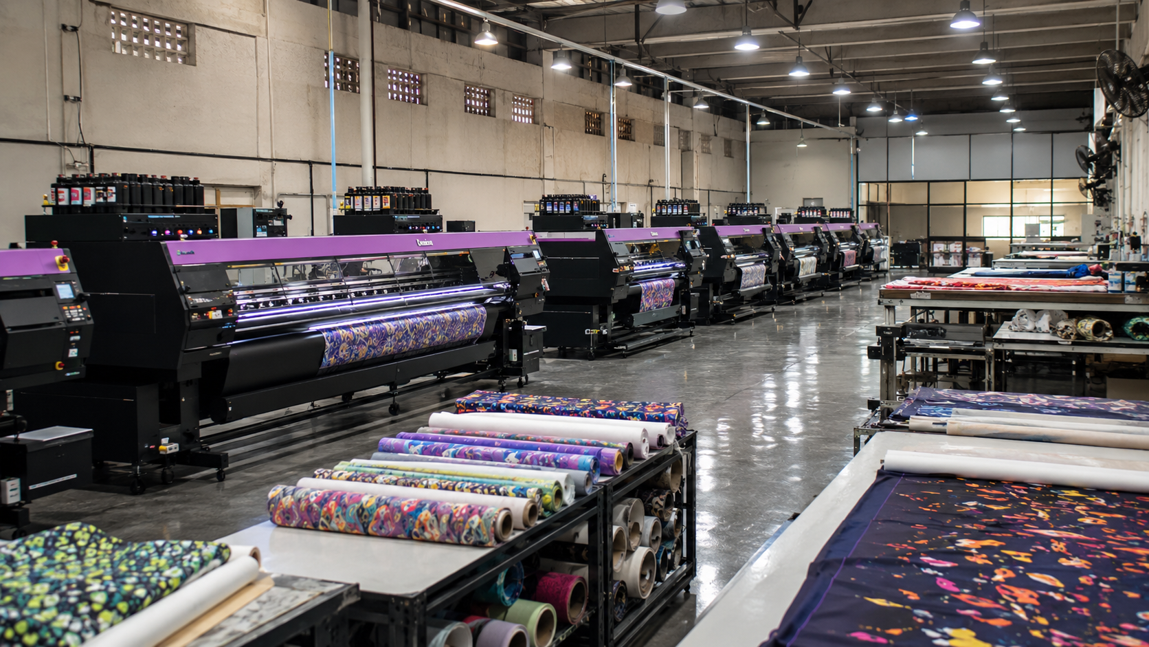 Raxer Sports dye sublimation production floor in Karachi, Pakistan